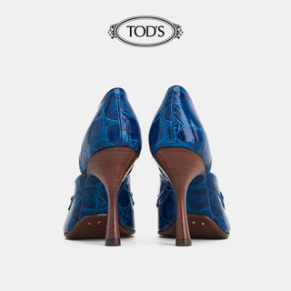 托德斯 TOD'S女鞋女士Spiga牛皮高跟鞋 蓝色 40