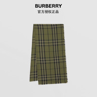 BURBERRY 博柏利 羊绒格纹提花围巾 80428621