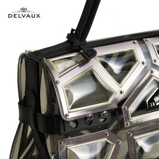 DELVAUX 奢侈品包包女包女士新品单肩斜挎手提包 小盔甲-大象灰 春夏限定