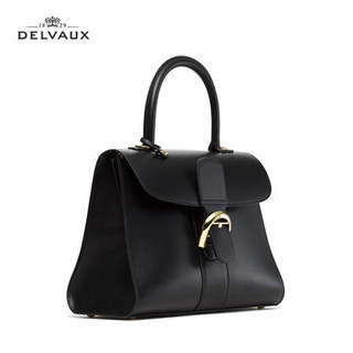 DELVAUX 奢侈品女包单肩斜挎手提包 Brillant系列 黑色