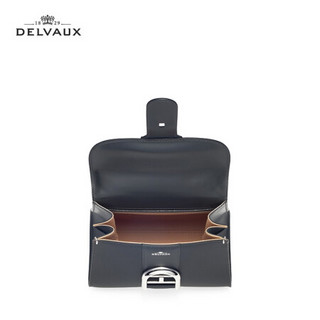 Delvaux 奢侈品女包女士新品21秋冬Brillant 小牛皮包包 三拼灰 迷你