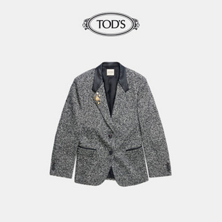 TOD'S官方2021早秋新款女装羊毛混纺夹克女收腰西装长袖外套 彩色 36