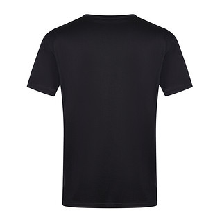 纪梵希 GIVENCHY 男士GIVENCHY REFRACTED系列黑色棉质LOGO刺绣圆领T恤 BM710S3002 001 XL