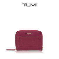 TUMI 途明 秋冬新款TUMI/途明Voyageur系列纯色简约女士短款拉链钱包 浆果色