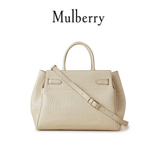 Mulberry/玛珀利2021秋冬新款Bayswater 鳄鱼纹饰带手提包 HH6759 象牙色