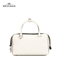 DELVAUX 包包女包奢侈品单肩斜挎手提包女中号 Cool Box系列 白色-黑色