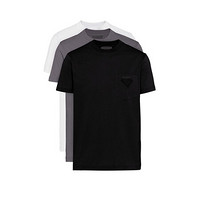 普拉达 PRADA 男士T恤 UJN677-1UOB-F0SV9-S-202 黑色/灰色/白色 L