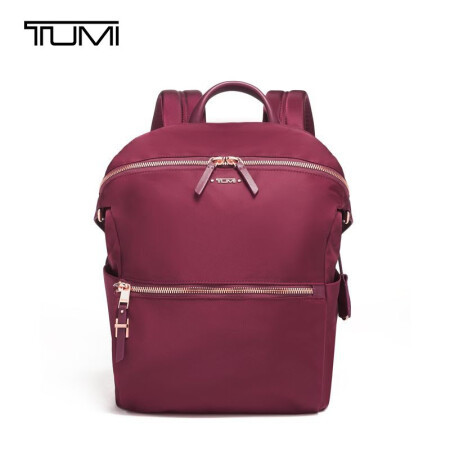TUMI 奢侈品 VOYAGEUR系列 女士商务旅行高端时尚双肩包 0196449BER 草莓色