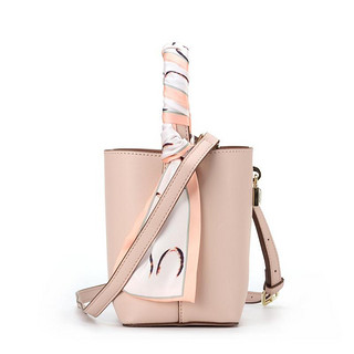 Teenmix/天美意 2020春新款商场同款时尚丝带水桶包手提包AA188AX0 粉色 F