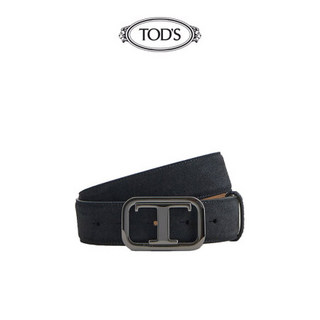 TOD'S官方2021早秋新款绒面小牛皮腰带皮带夏季男士3.5cm 黑色 100cm