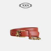 TOD'S官方2021早秋新款女士皮革腰带女夏季细皮带装饰2.5cm 橙色 75cm