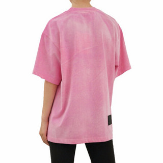 WE11DONE 男女同款 水洗LOGO印花短袖T恤 粉紫色 WD-TT8-20-107-U-PK L