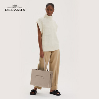 Delvaux 21秋冬新品女包奢侈品包包 D tote托特单肩手提包 大象灰