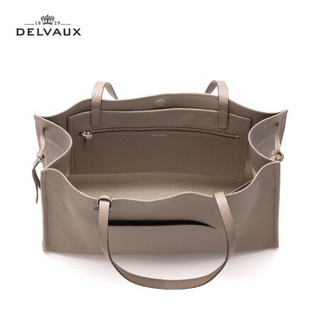 Delvaux 21秋冬新品女包奢侈品包包 D tote托特单肩手提包 大象灰