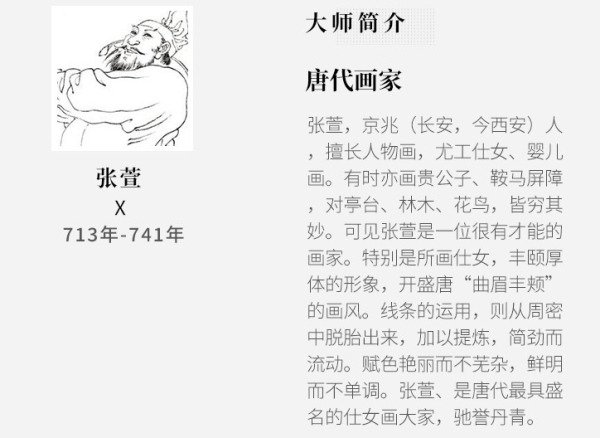 弘舍 张萱 中式人物书房装饰画 《虢国夫人游春图》成品尺寸198x80cm