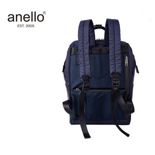 anello 阿耐洛 旗舰离家出走包双肩包背包升级款中号Wpc.联名面料防泼水升级送雨伞套2021秋上新 NV-海军蓝色小号