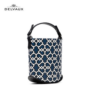 DELVAUX 德尔沃 21秋冬新品女包奢侈品包包Pin系列女士手提包 蓝色