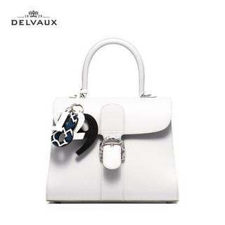 DELVAUX 21秋冬新品奢侈品 1829数字包挂包包配饰挂件 普鲁士蓝-白色-黑色