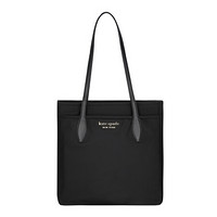 凯特丝蓓 KATE SPADE 奢侈品 女士黑色织物单肩手提托特包PXRUB358 001