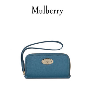 Mulberry 玛珀利 2021秋冬新款饰牌零钱卡包RL6892 黑色、金属蓝色和象牙色