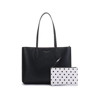 凯特·丝蓓 Kate Spade 2021春夏款 奢侈品 女士剖层牛皮革(PU涂层)/人造革手提包黑色大号 PXR00297 003