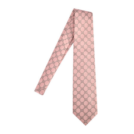 ＧＵＣＣＩ グッチ 024222 4B002 6862 ネクタイ ピンク×グレー シルク 100% メーカー希望小売価格(税込):23760円 made in Italy 本物 新品 グッチ GUCCI ネクタイ 456520-4B002-1962 メンズ ライトグレー