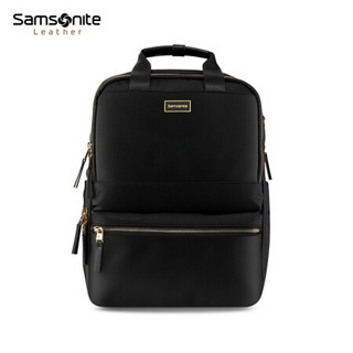 Samsonite 新秀丽 双肩包女 轻便背包通勤15.6英寸电脑包书包旅行包 黑色 NO0*09001