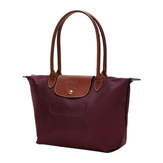 珑骧 LONGCHAMP 女士LE PLIAGE系列紫红色织物小号长柄可折叠手提包购物袋饺子包 L2605 089 P09