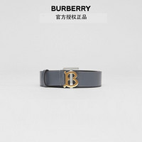 博柏利 BURBERRY 2021早秋 男士暴风雨灰色 专属标识图案皮革腰带  80449271 100