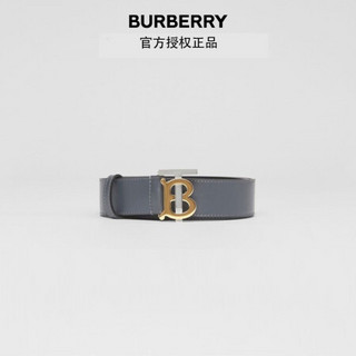 博柏利 BURBERRY 2021早秋 男士暴风雨灰色 专属标识图案皮革腰带  80449271 105