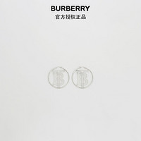 博柏利 BURBERRY 2021早秋女士 钯金色 专属标识图案镀钯金环状耳环  80252731