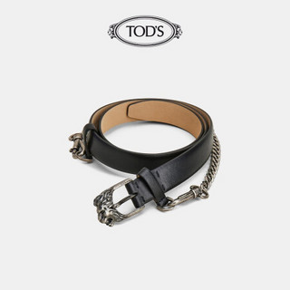 TOD'S官方2021秋冬新品男士腰带男细皮带潮流装饰2.5cm 黑色 100cm