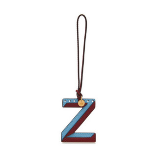 Mulberry/玛珀利新款皮革拼接英文个性字母钥匙环 蓝灰色-字母Z