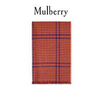 Mulberry/玛珀利2021秋冬新款正反两用三色格子围巾VS4436 锈红色