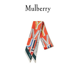 Mulberry 玛珀利 2021秋冬新款文字设计印花包袋围巾VS4586 象牙色