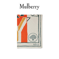 Mulberry/玛珀利2021秋冬新款文字设计印花长方形围巾VS4597 象牙色