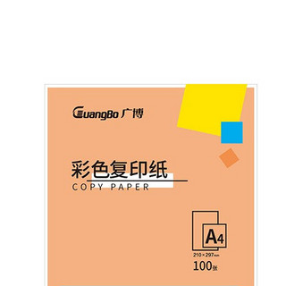 GuangBo 广博 印加系列 F80003C A4彩色复印纸 80g 100张/包*1包 橙色