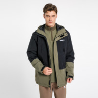 Timberland 添柏岚 防风防泼水 男款保暖时尚拼接长袖连帽棉服