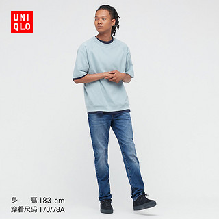 优衣库春秋款男装 修身牛仔裤(水洗产品) 433326 UNIQLO