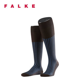 FALKE/鹰客 德国进口 Shadow high双色罗纹时尚商务休闲高筒男袜 15648 6360蓝色 43-44