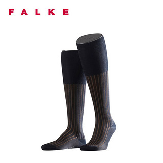 FALKE/鹰客 德国进口 Shadow high双色罗纹时尚商务休闲高筒男袜 15648 6360蓝色 43-44