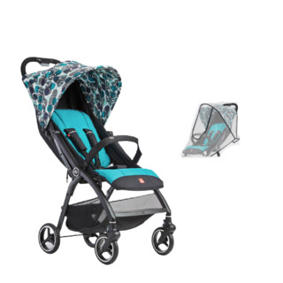 gb 好孩子 小梦想系列 D636 婴儿推车+雨罩 标准款 蓝叶