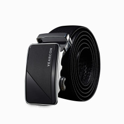 yearcon意尔康真皮男士皮带商务百搭荔枝纹自动扣皮带