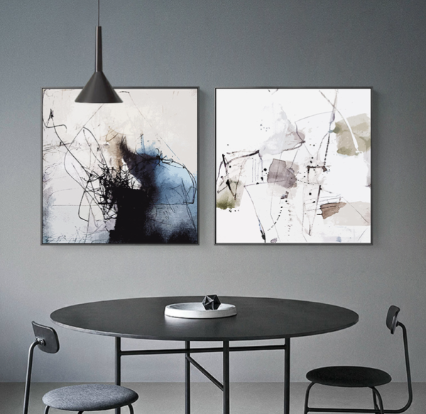 海龙红追光造梦45x45cm大幅抽象玄关装饰画