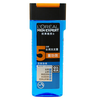 欧莱雅 (LOREAL) 洗发水男士无硅油洗发露油性去油控油清爽去屑止痒洗头膏 薄荷酷爽 400mL