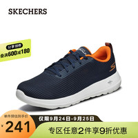 SKECHERS 斯凯奇 秋新款GOWALK健步鞋男子轻便休闲运动鞋 54639 海军蓝色/橘色/NVOR 40
