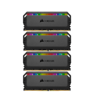 USCORSAIR 美商海盗船 统治者系列 DDR4 3000MHz RGB 台式机内存 灯条 黑色 64GB 16GBx4