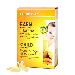 Lifeline Care 生命力伽 宝宝婴幼儿鱼油dha维生素D3挪威小鱼30粒