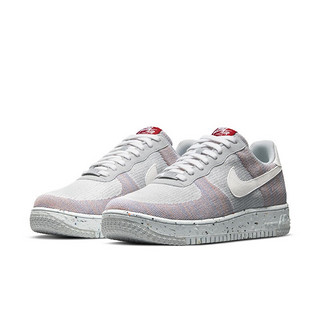 NIKE 耐克 Air Force 1 Crater Flyknit 男子休闲运动鞋 DC4831-002 灰/白/红 46