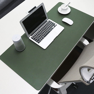 BUBM 必优美 鼠标垫大号办公室桌垫笔记本电脑垫键盘垫办公写字台桌垫游戏家用垫子防水支持大货定制 墨绿色大号单面